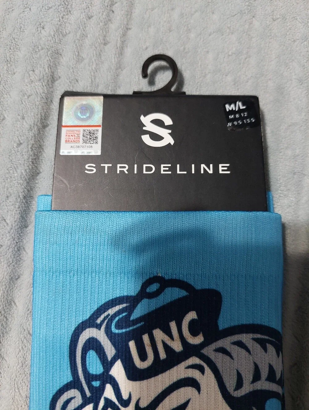 UNC Tar Heels Light Blue Crew Socks